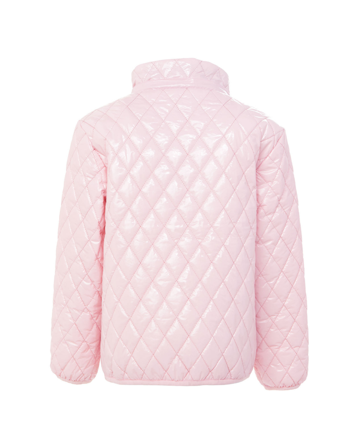 Kids Shiny Ballerina Pink Quilted Puffer Jacket