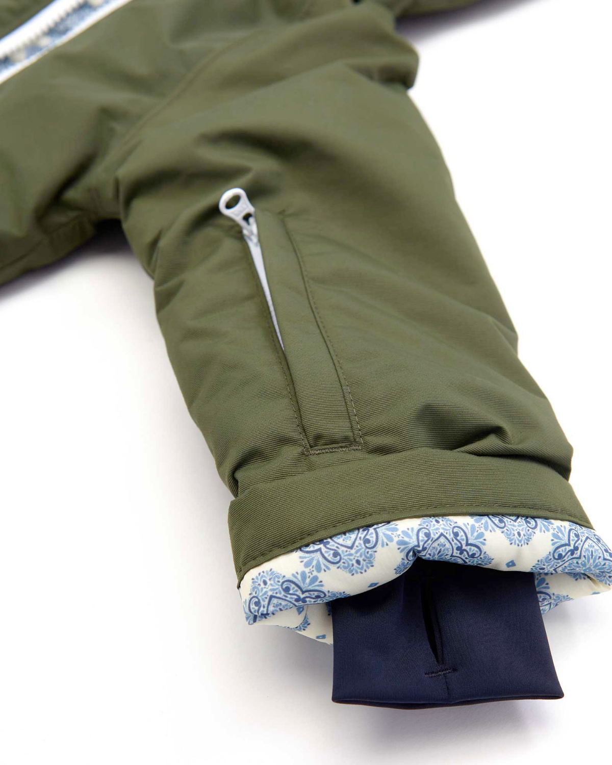 Mosaic Snowsuit in Olive Green