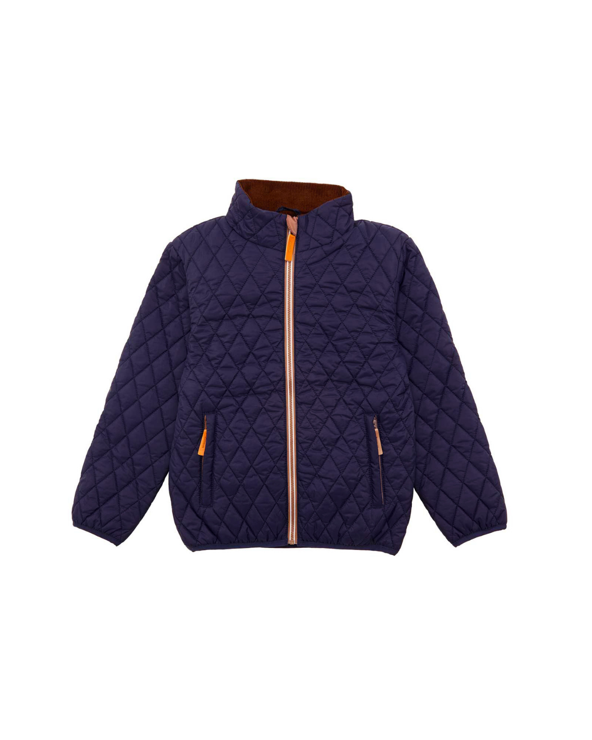 Kids' Quilted Puffer Jacket in Navy Blue Boys Girls