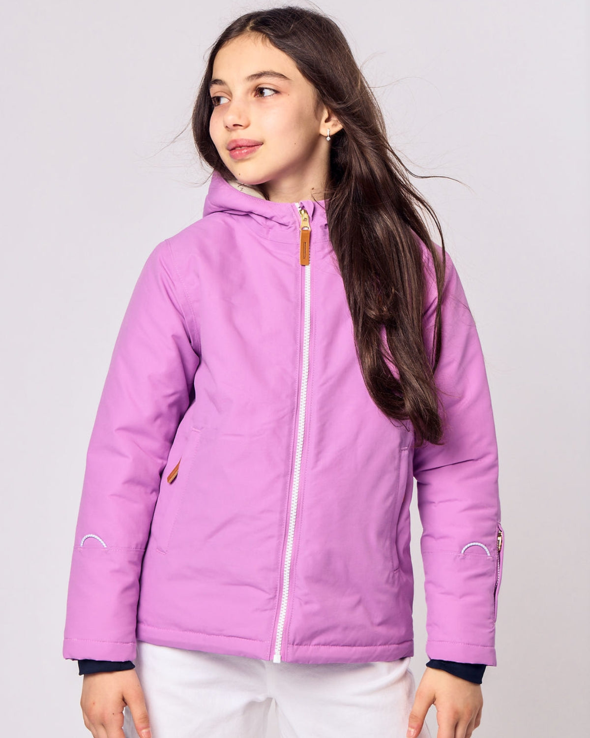 Kids Winter Coat in Pink Lavender