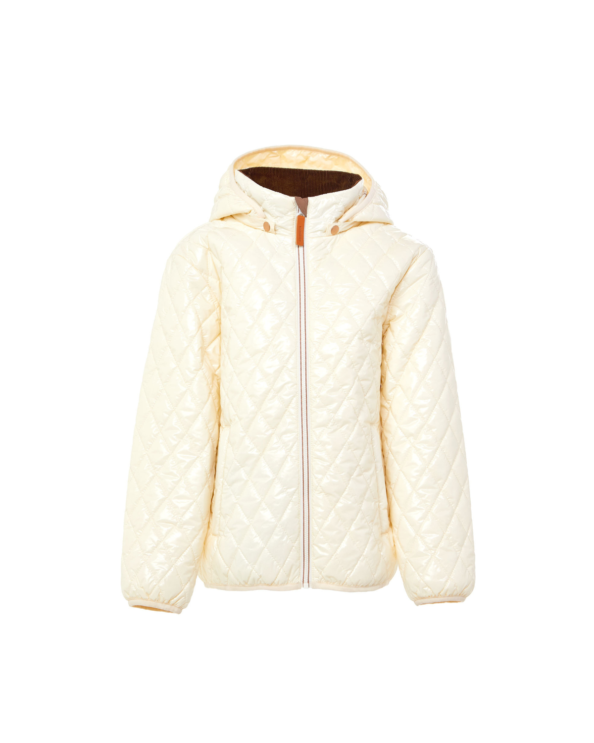 Kids Shiny Winter White Quilted Puffer Jacket