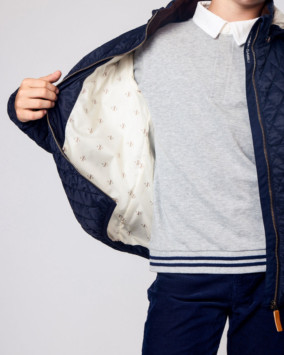 Kids Puffer Jacket in Navy Blue