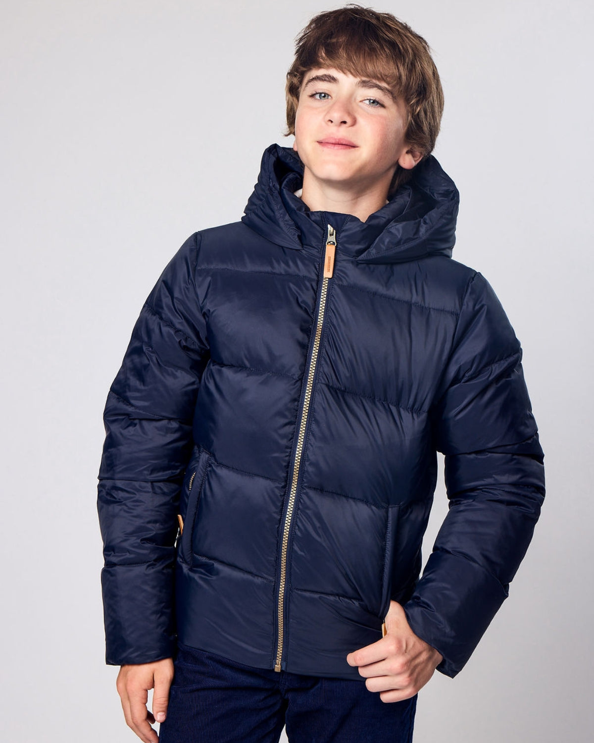 Kids Ultra Puff Coat in Navy Blue