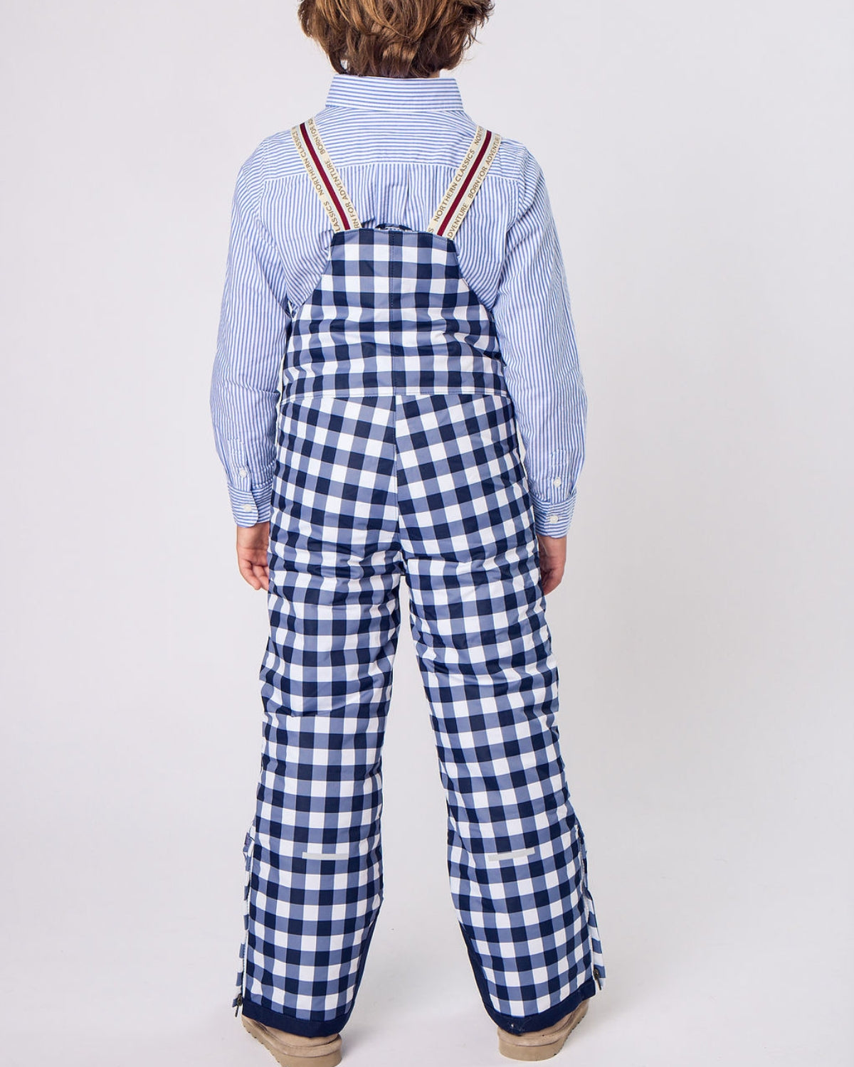 Kids Snow Pant in Navy Gingham