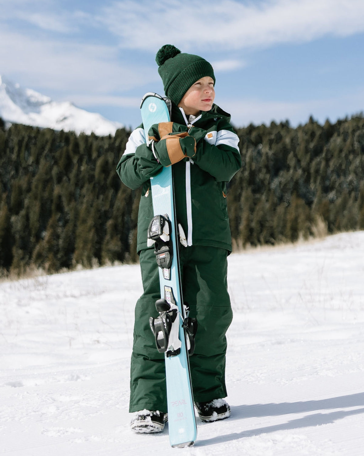 Kids Snow Pant in Ivy Green