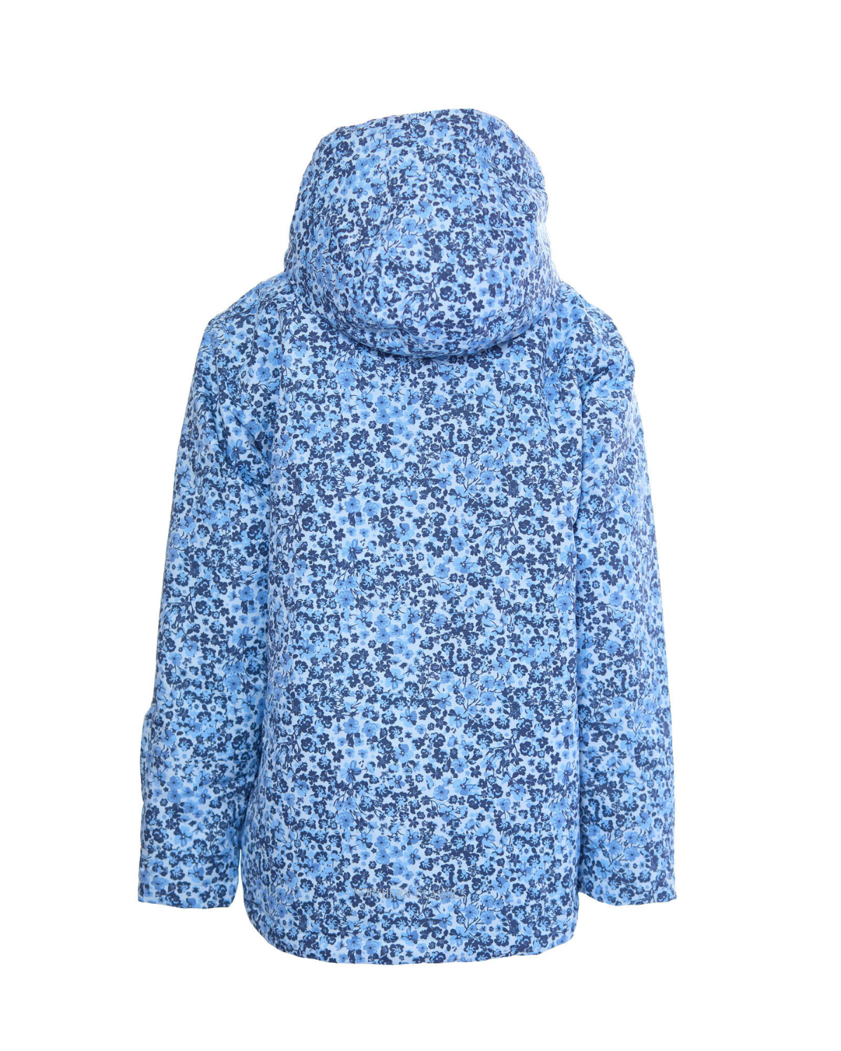 Kids Winter Coat in Blue Ditsy Floral