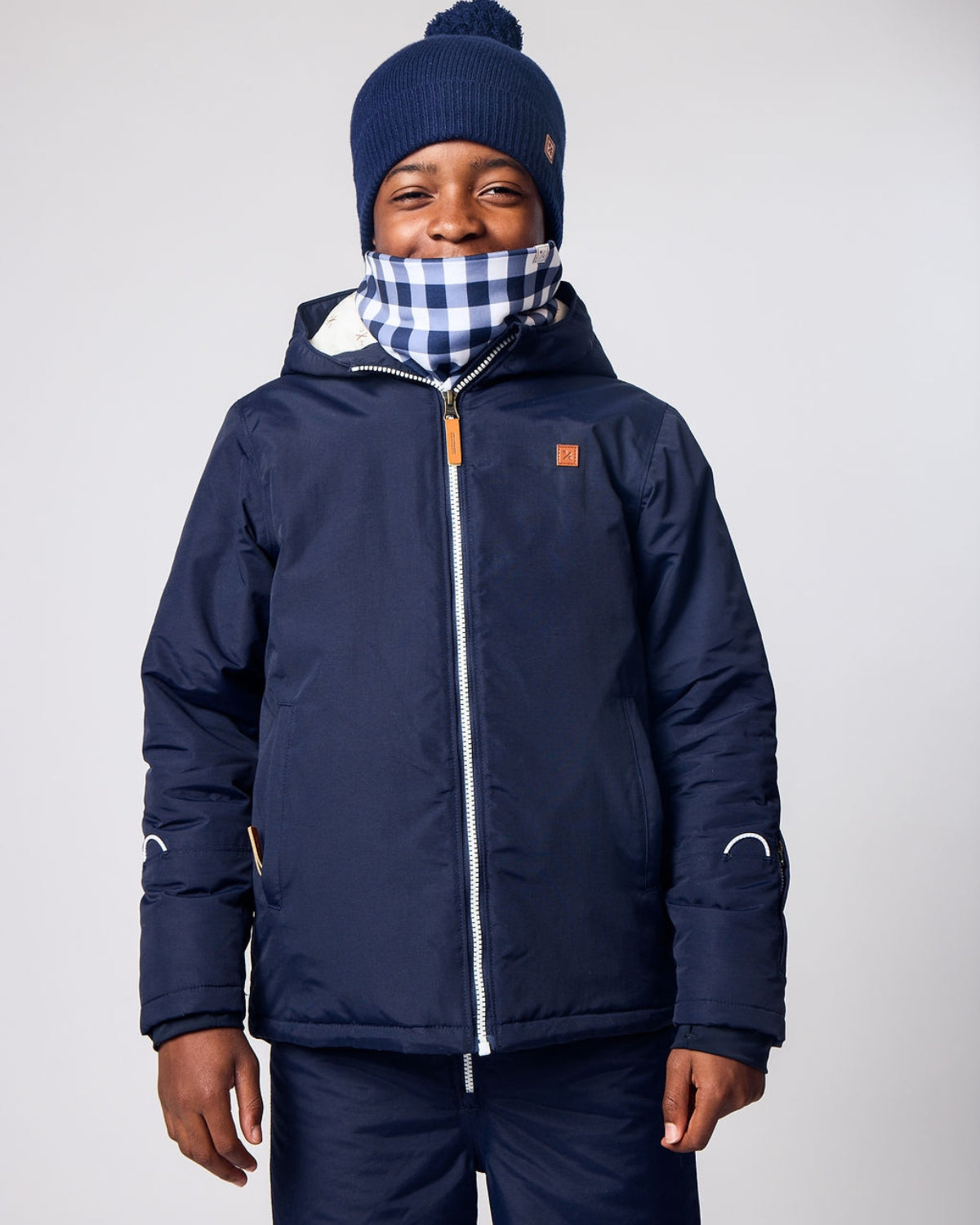 Neck Warmer in Navy Gingham