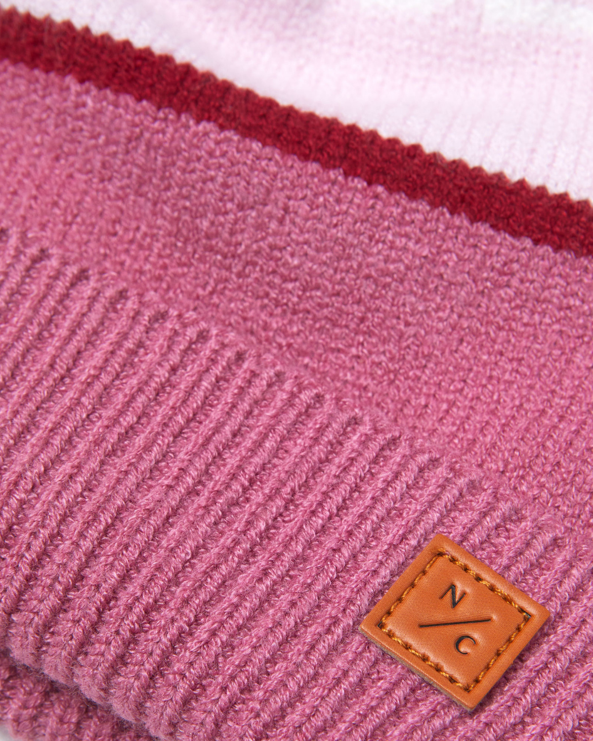 Northern Classics Knit Pom Hat in Rose Pink & Ballerina Pink