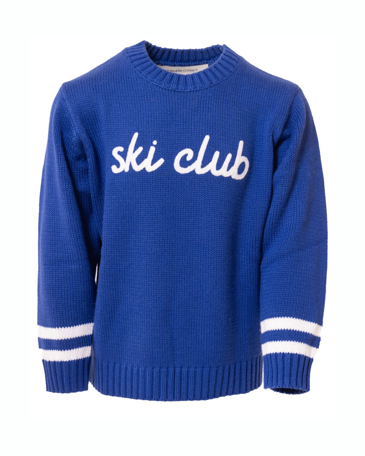 Kids Ski Club Sweater in Varsity Blue