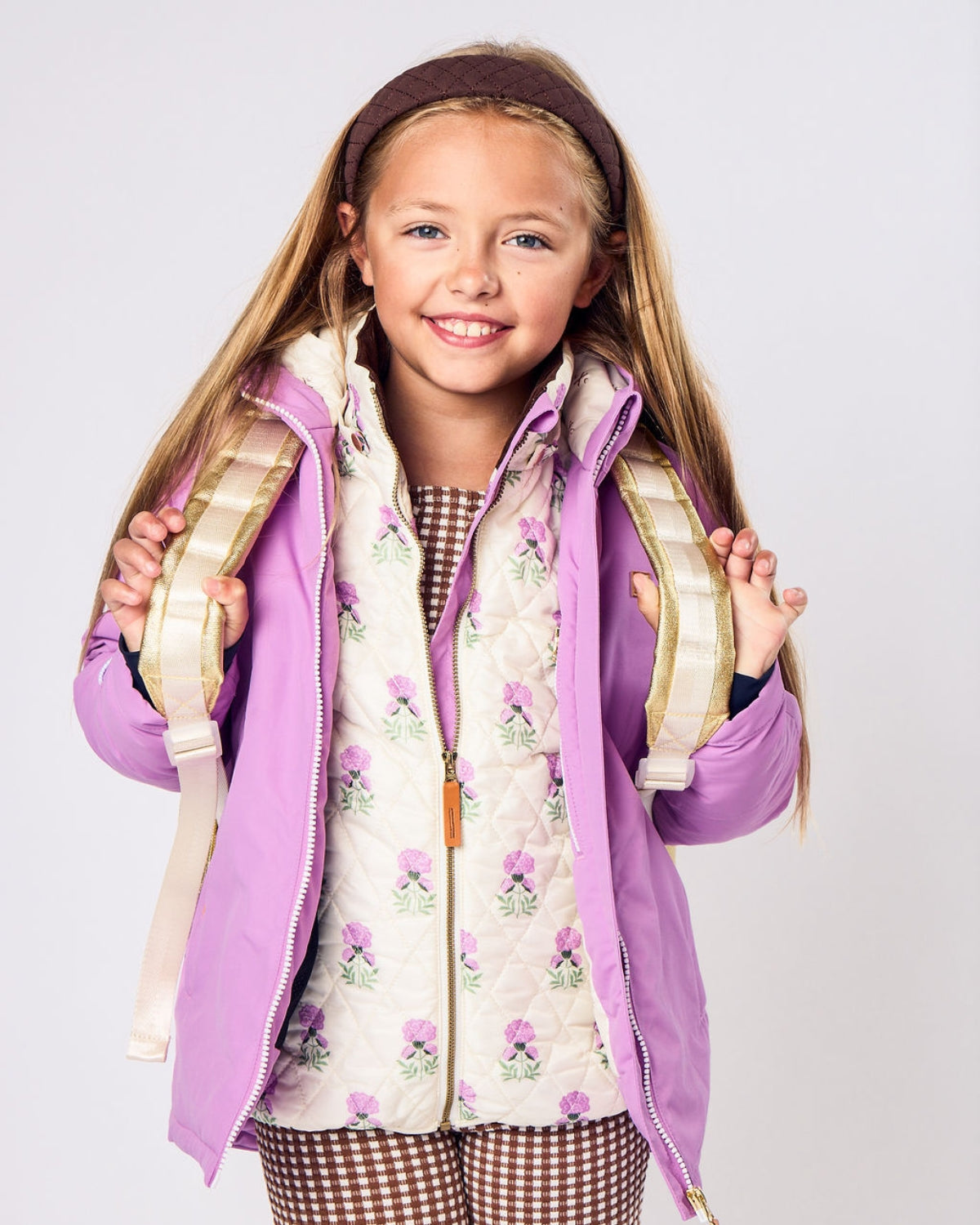 Kids Winter Coat in Pink Lavender
