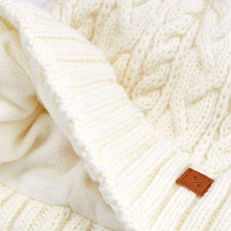 Classic Cable Knit Hat in Winter White