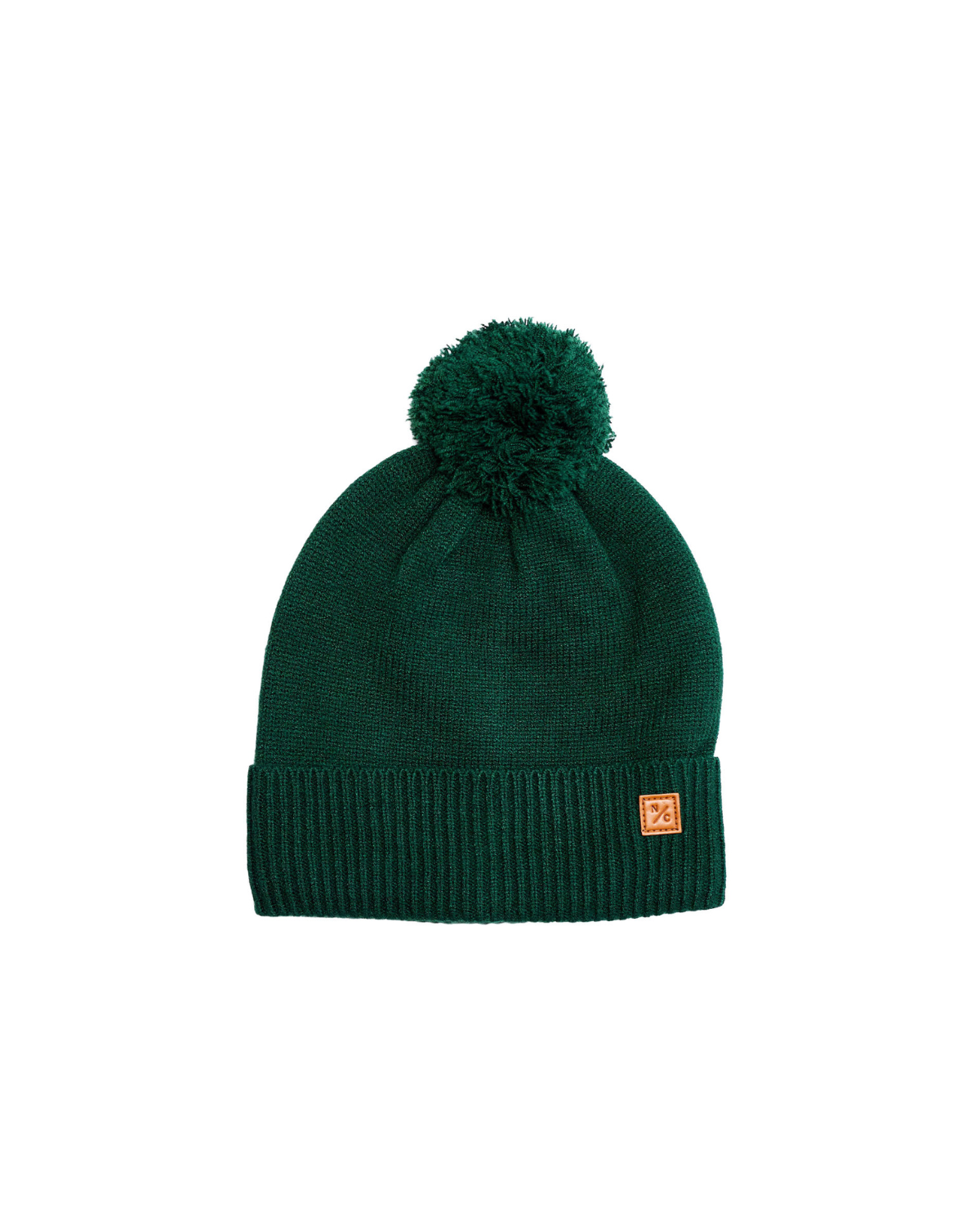 Knit Pom Hat in Ivy Green