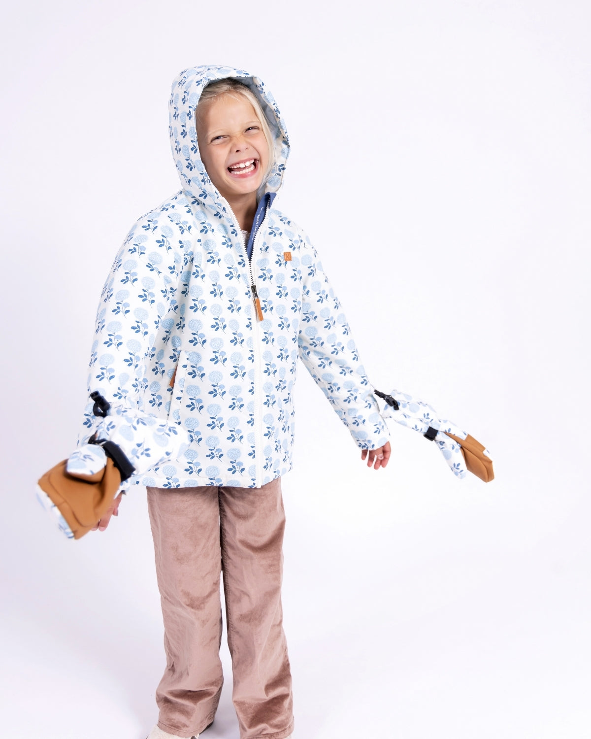 Kids Waterproof Mitten in Hydrangea