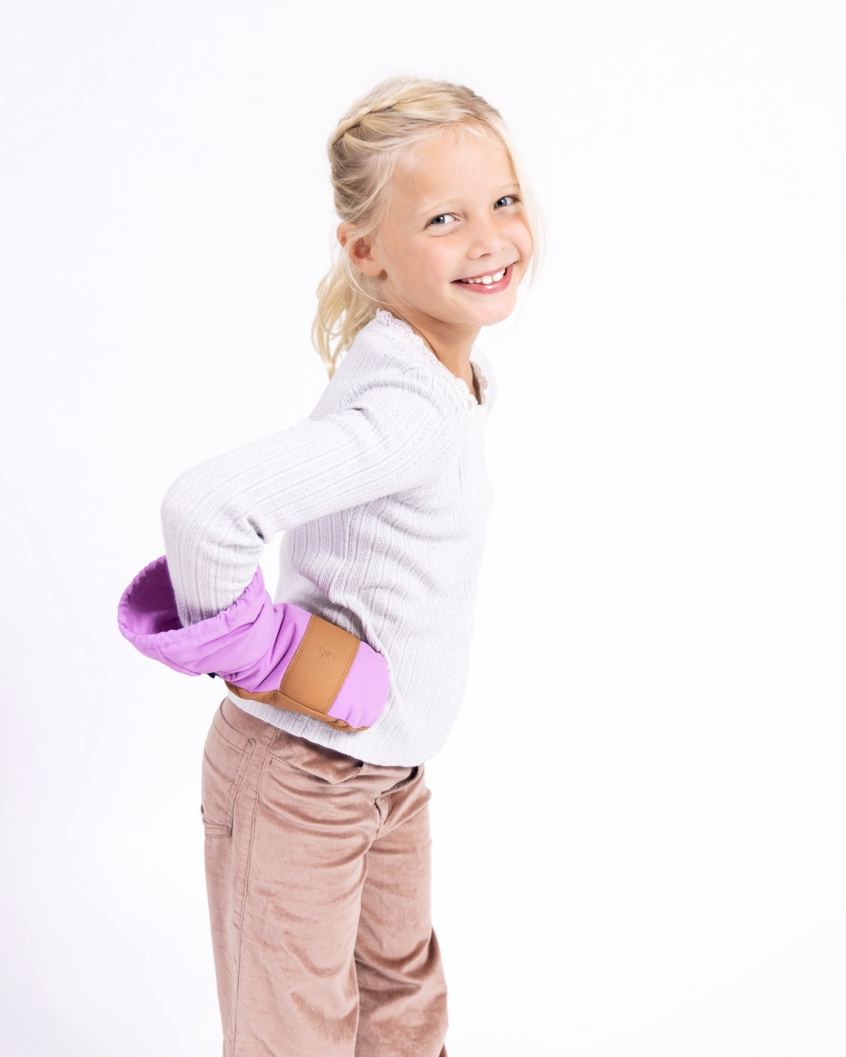 Kids Waterproof Mitten in Pink Lavender
