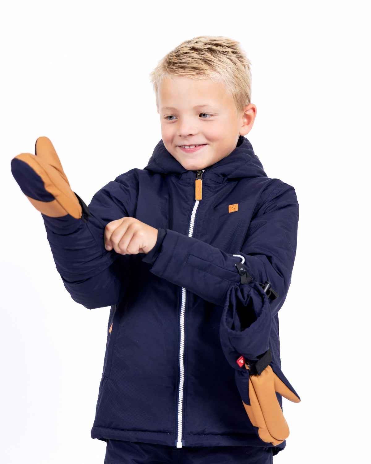 Kids Waterproof Mitten in Navy Blue