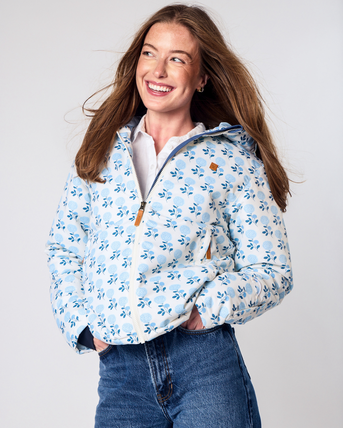 Women's Winter Coat in Hydrangea