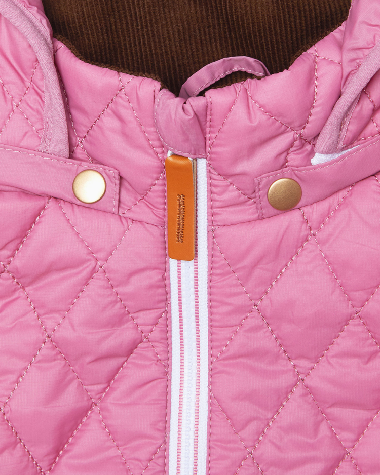 Kids Rose Pink Quilted Puffer Jacket
