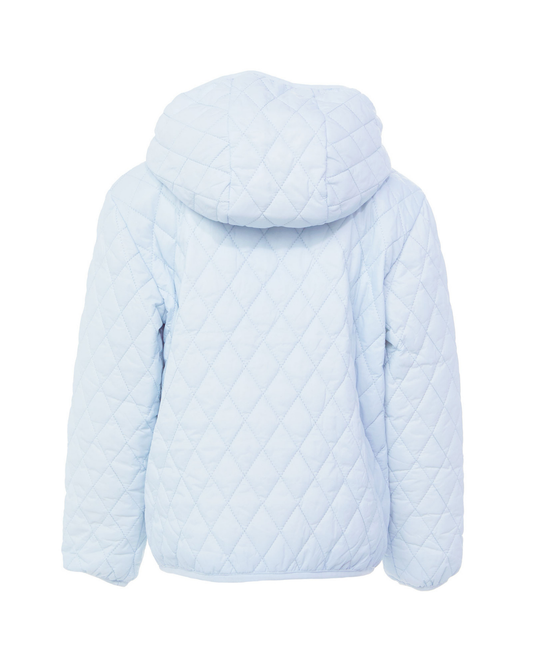 Kids Cloud Blue Quilted Puffer Jacket