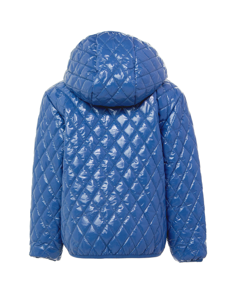 Women's Shiny Mountain Blue Quilted Puffer Jacket