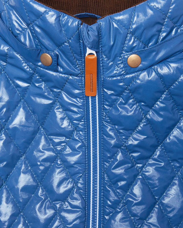 Women's Shiny Mountain Blue Quilted Puffer Jacket