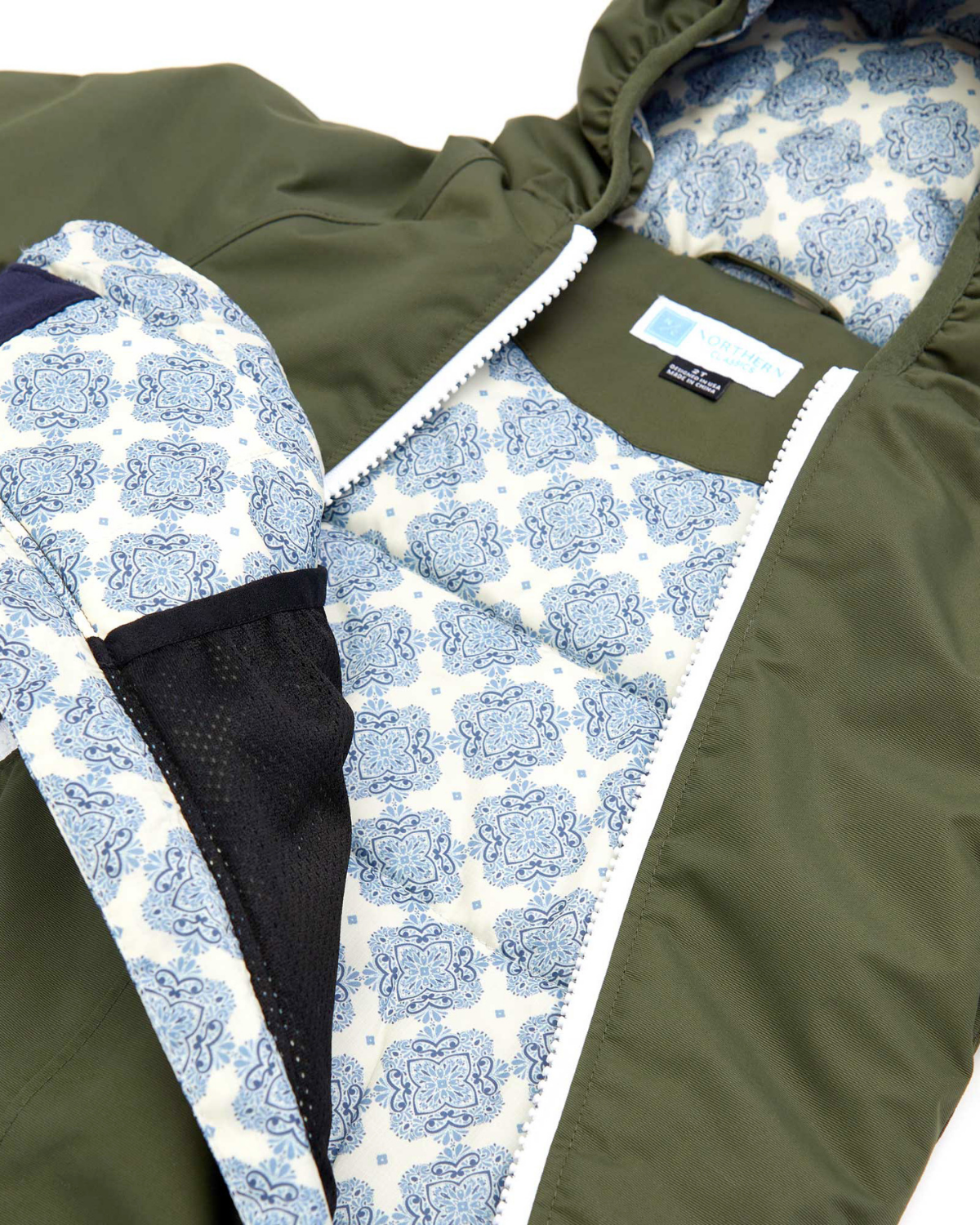 Mosaic Snowsuit in Olive Green