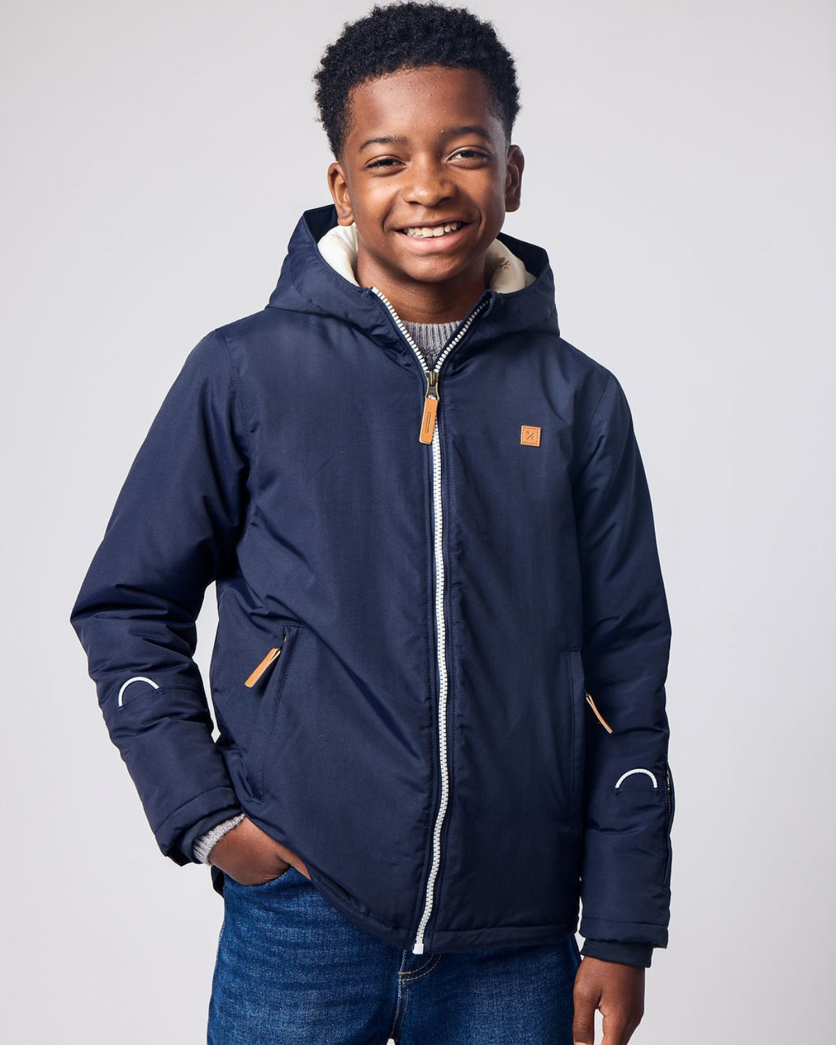 Kids Winter Coat in Navy Blue