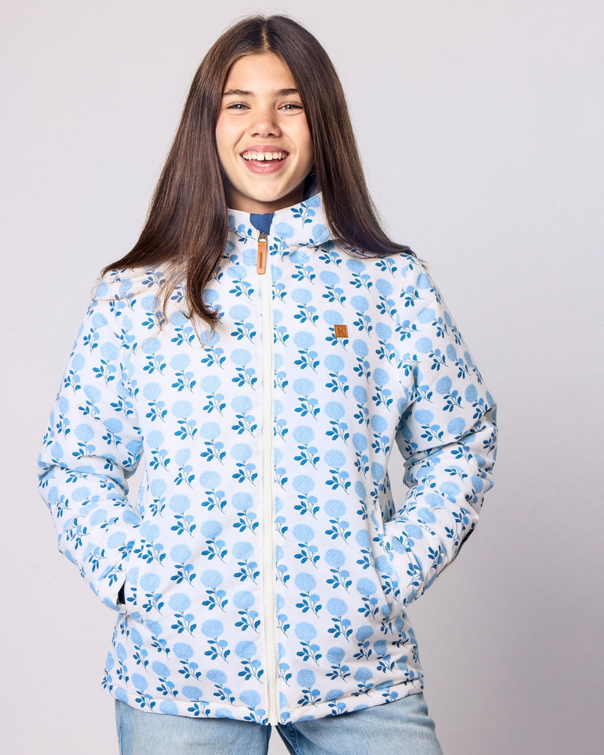Kids Winter Coat in Hydrangea