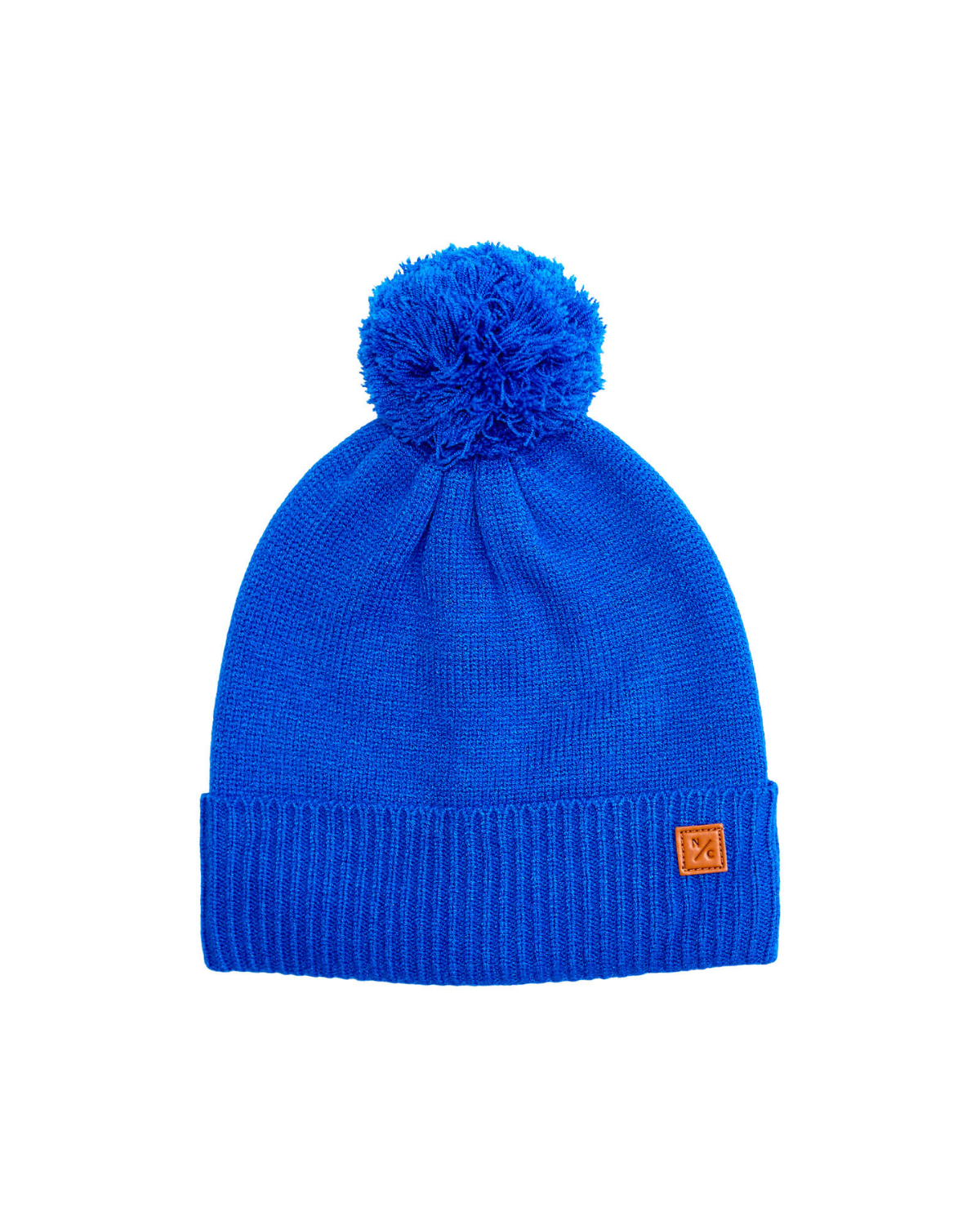 Knit Pom Hat in Varsity Blue