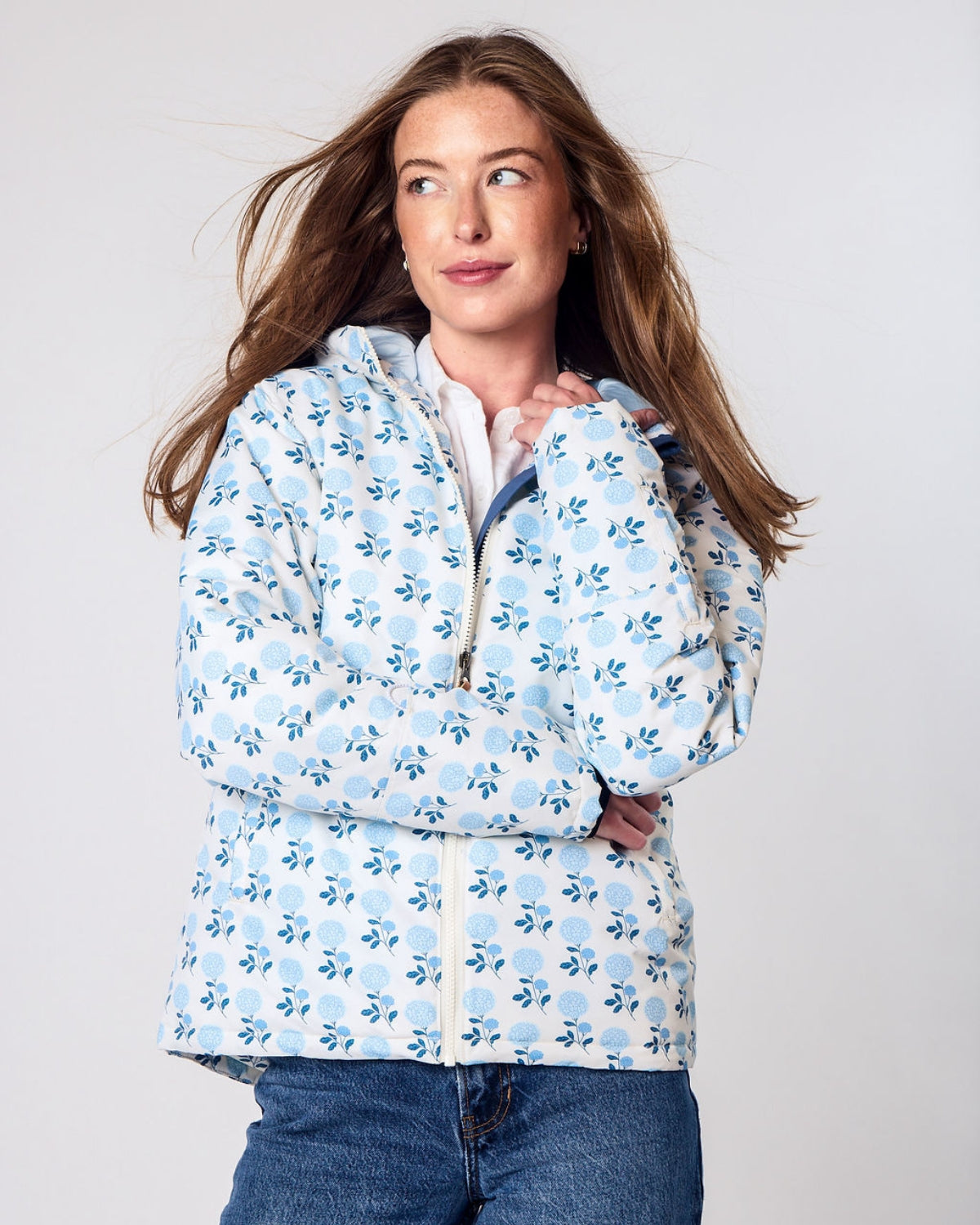 Women's Winter Coat in Hydrangea