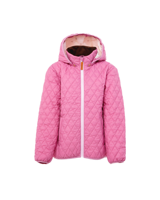 Kids Rose Pink Quilted Puffer Jacket