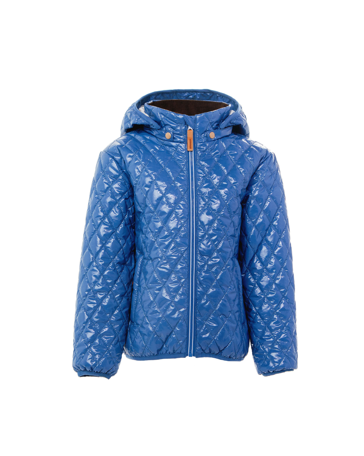 Kids Shiny Mountain Blue Quilted Puffer Jacket