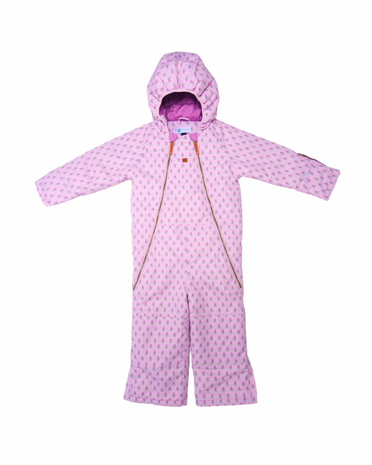 Kids Snowsuit in Pink Marigold
