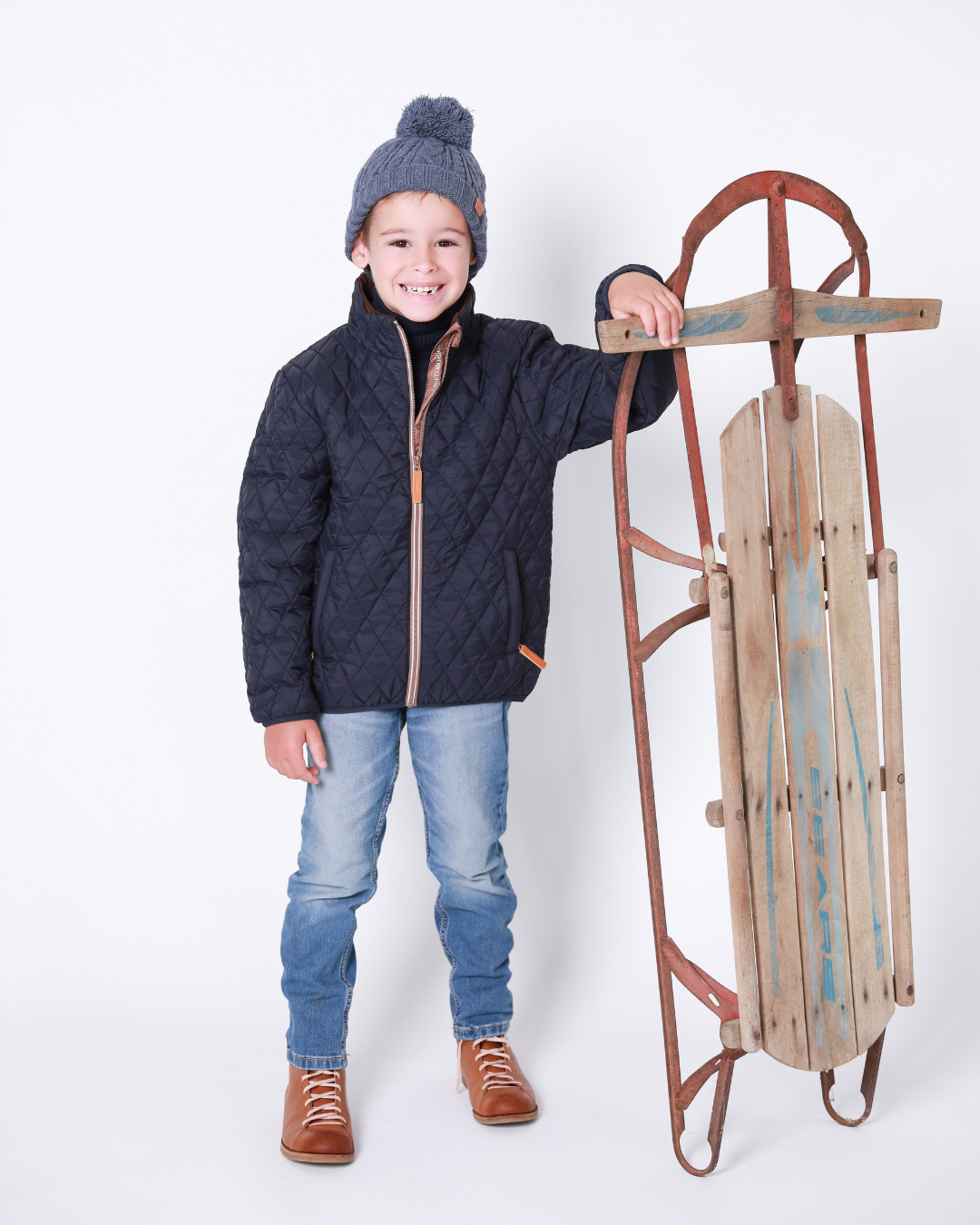 Navy Quilted Puffer Jacket