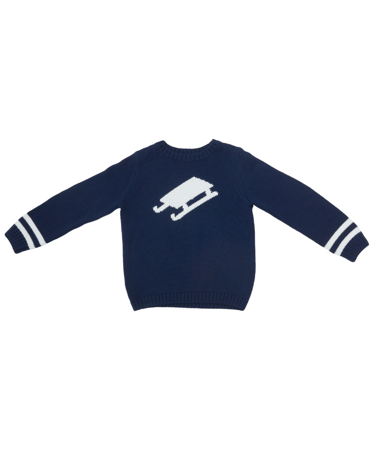Kids Navy Sled Sweater