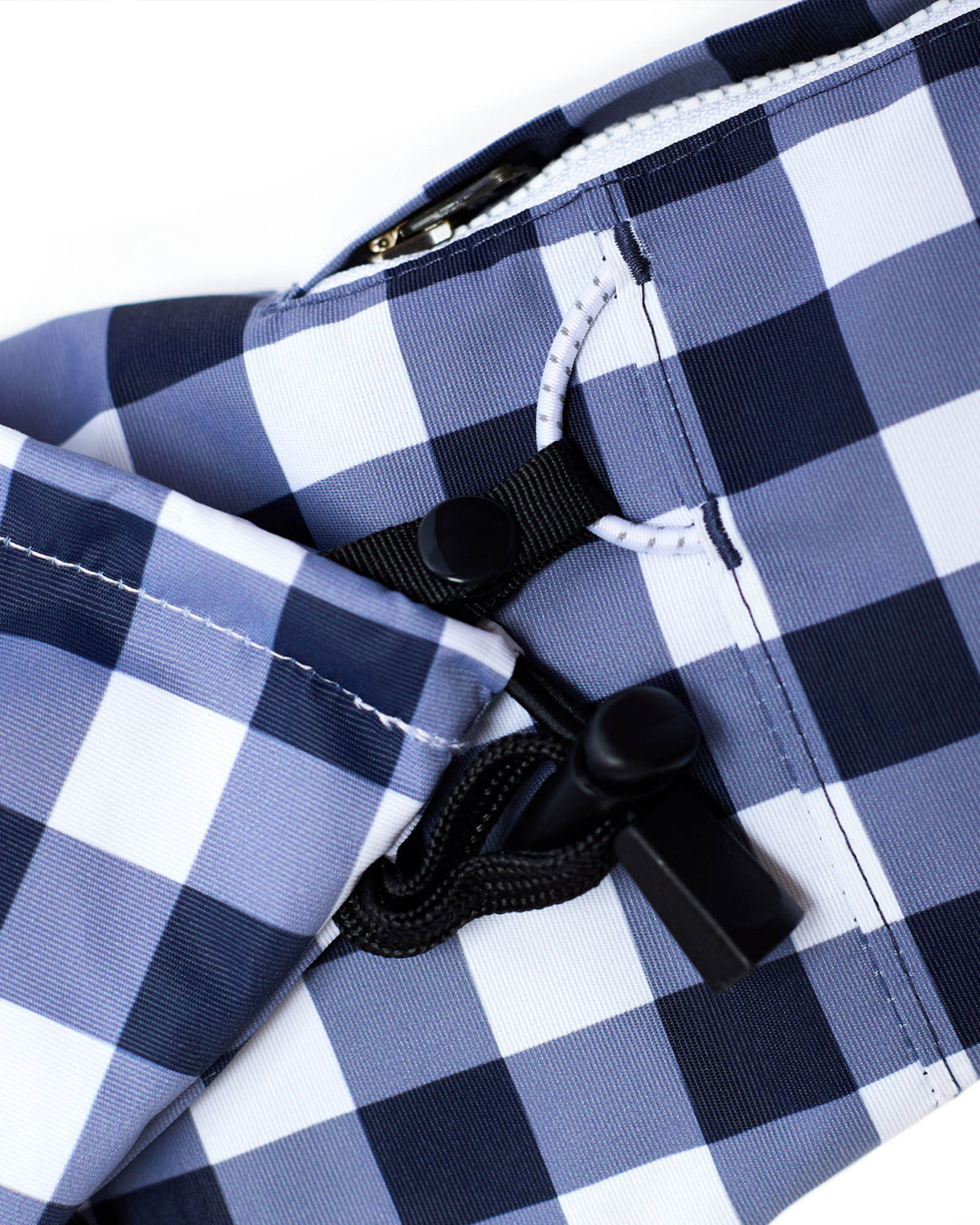 Kids Waterproof Mitten in Navy Gingham