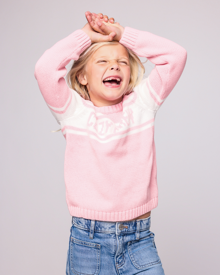 Kids Ballerina Pink Cozy Crew Sweater
