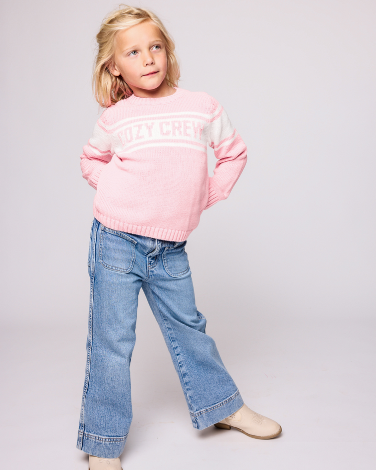 Kids Ballerina Pink Cozy Crew Sweater