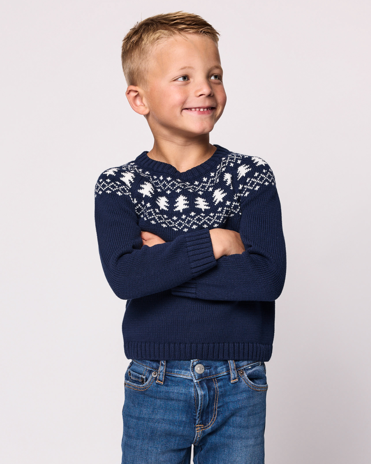 Kids Navy Fair Isle Sweater