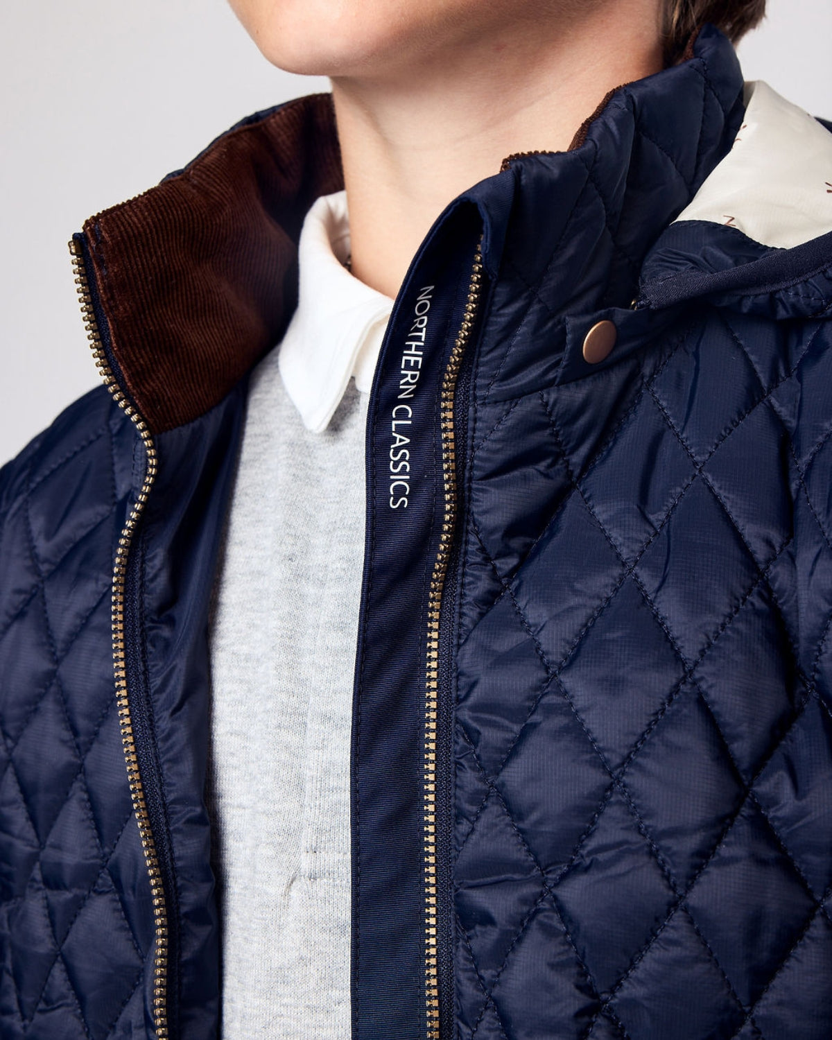 Kids Puffer Jacket in Navy Blue