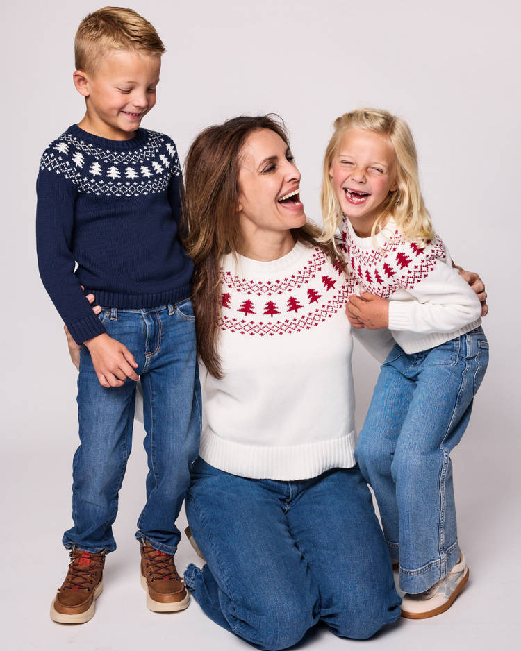 Women's Winter White Fair Isle Sweater