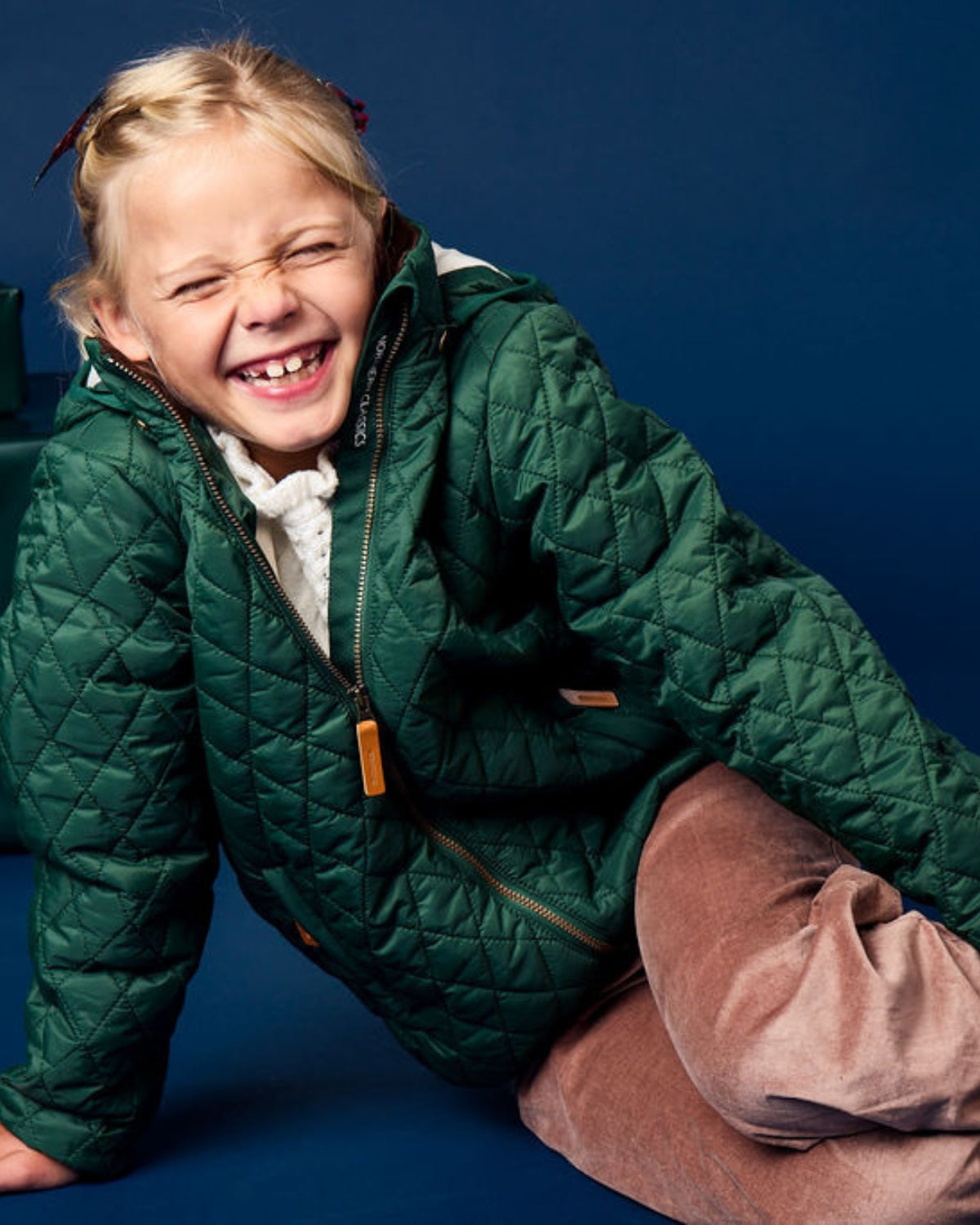 Kids Puffer Jacket in Ivy Green