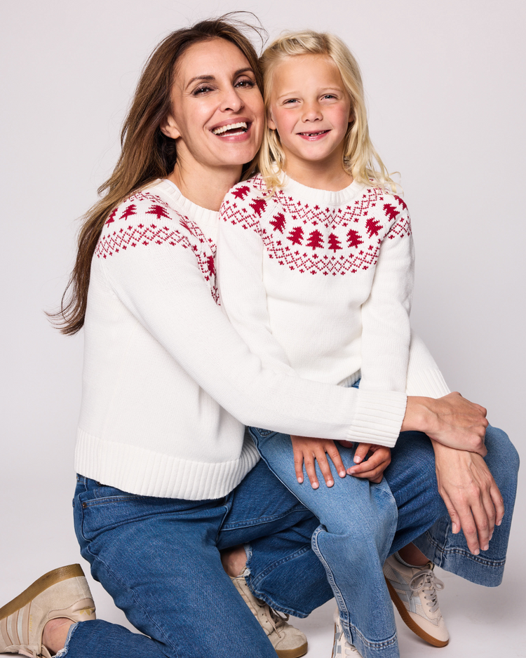 Kids Winter White Fair Isle Sweater