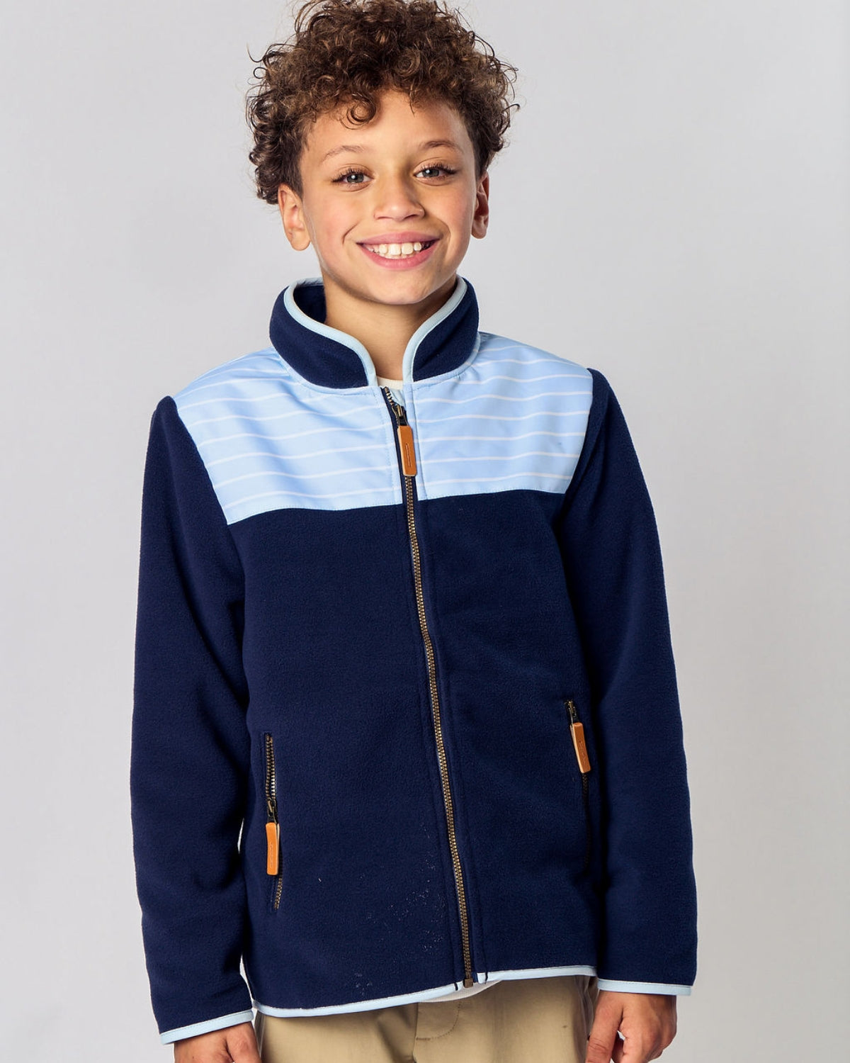 Kids Fleece Jacket in Navy Blue