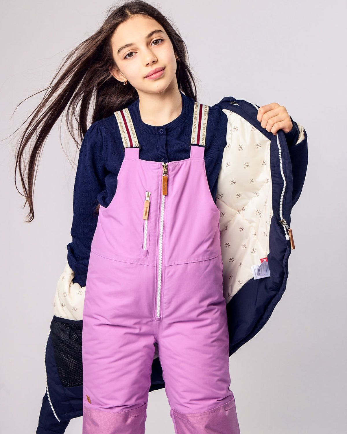 Kids Snow Pant in Pink Lavender