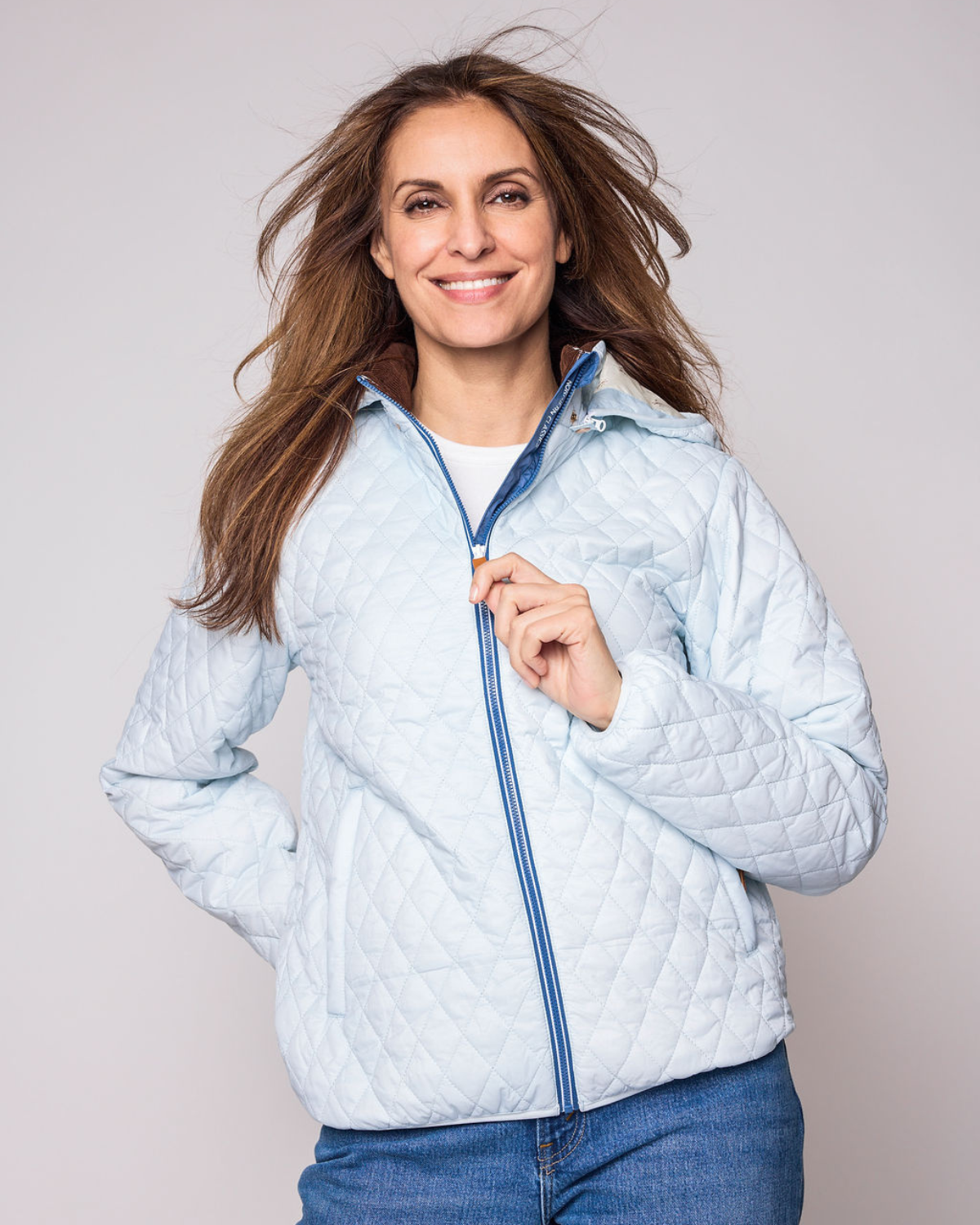 Women's Cloud Blue Quilted Puffer Jacket