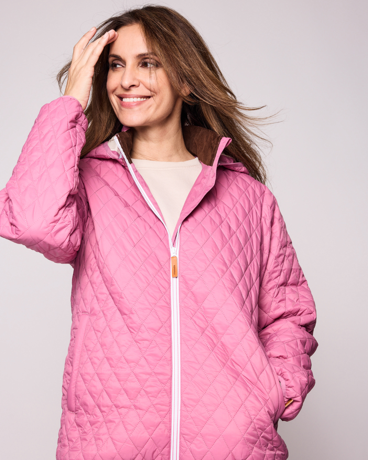 Women's Rose Pink Quilted Puffer Jacket