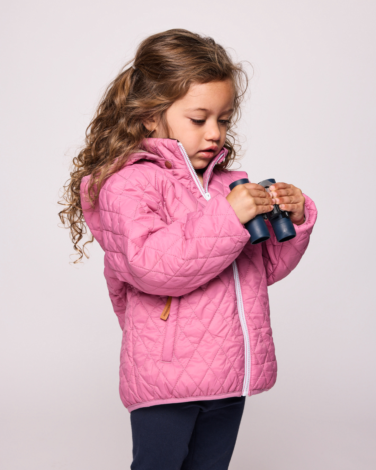 Kids Rose Pink Quilted Puffer Jacket