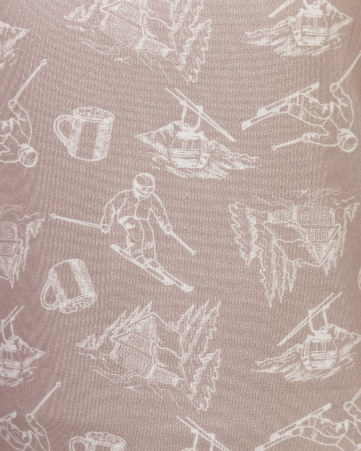 Kids Base Layer Set in Soft Brown Toile
