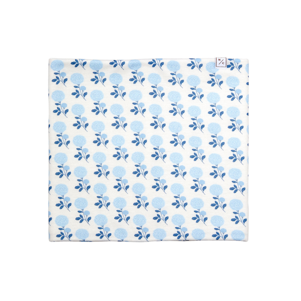 Blue Hydrangea Fleece Lined Neck Warmer