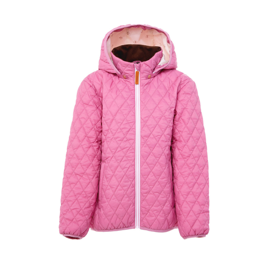 Kids Rose Pink Quilted Puffer Jacket
